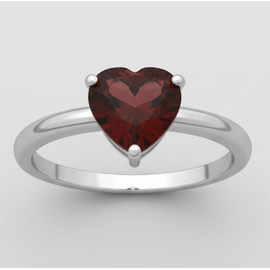 Кольцо женское из натурального граната