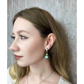 Серьги Конго из бирюзы