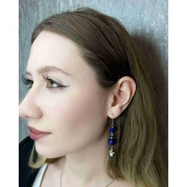 Серьги Ангел из лазурита